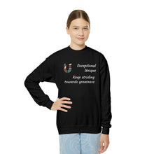 Load image into Gallery viewer, Keep striding towards greatness Sweatshirt - Youth
