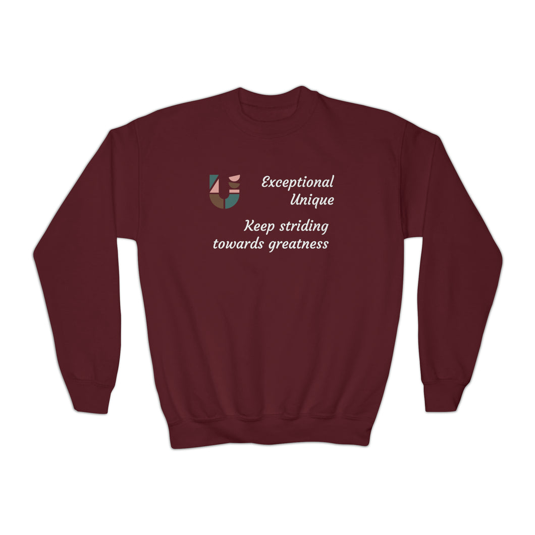 Keep striding towards greatness Sweatshirt - Youth