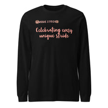 Load image into Gallery viewer, Celebrating Unique Strides Unisex Long Sleeve Tee
